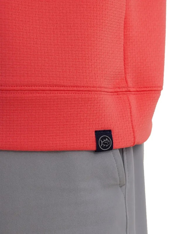Southern Tide Men's Performance Schooner Quarter-Zip Pullover Mineral Red, XXL gallery