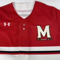 Maryland Terrapins Under Armour Baseball Jersey L Red White