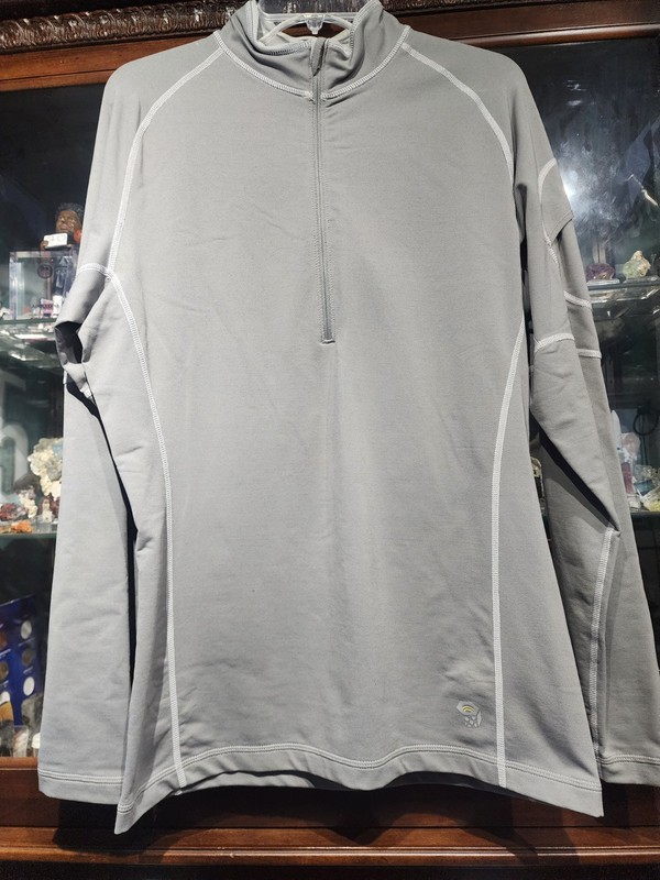 Mountain Hardwear Gray 1/2 Zip Long Sleeve Shirt Large Pre Owned gallery