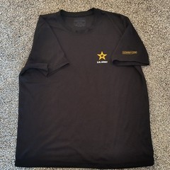 U.S. Army GOARMY.COM Logo Black Mesh Microfiber Crew Neck T-Shirt Men’s M