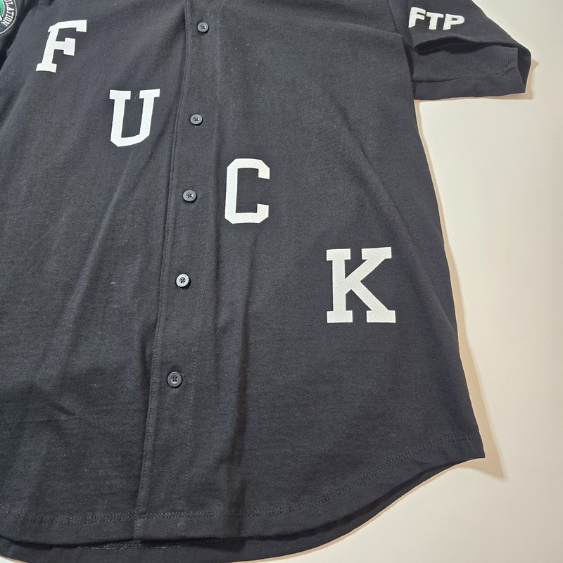 FTP FuckThePopulation Made In Hell Baseball Jersey Black Size: L gallery