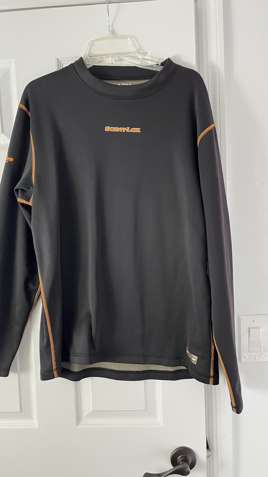 ScentLok BaseSlayers Lightweight Men's Black Orange Long Sleeve Base Layer Top gallery