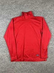 Vintage Patagonia Base Layer Shirt Mens S Capilene Turtle Neck Red Made in USA