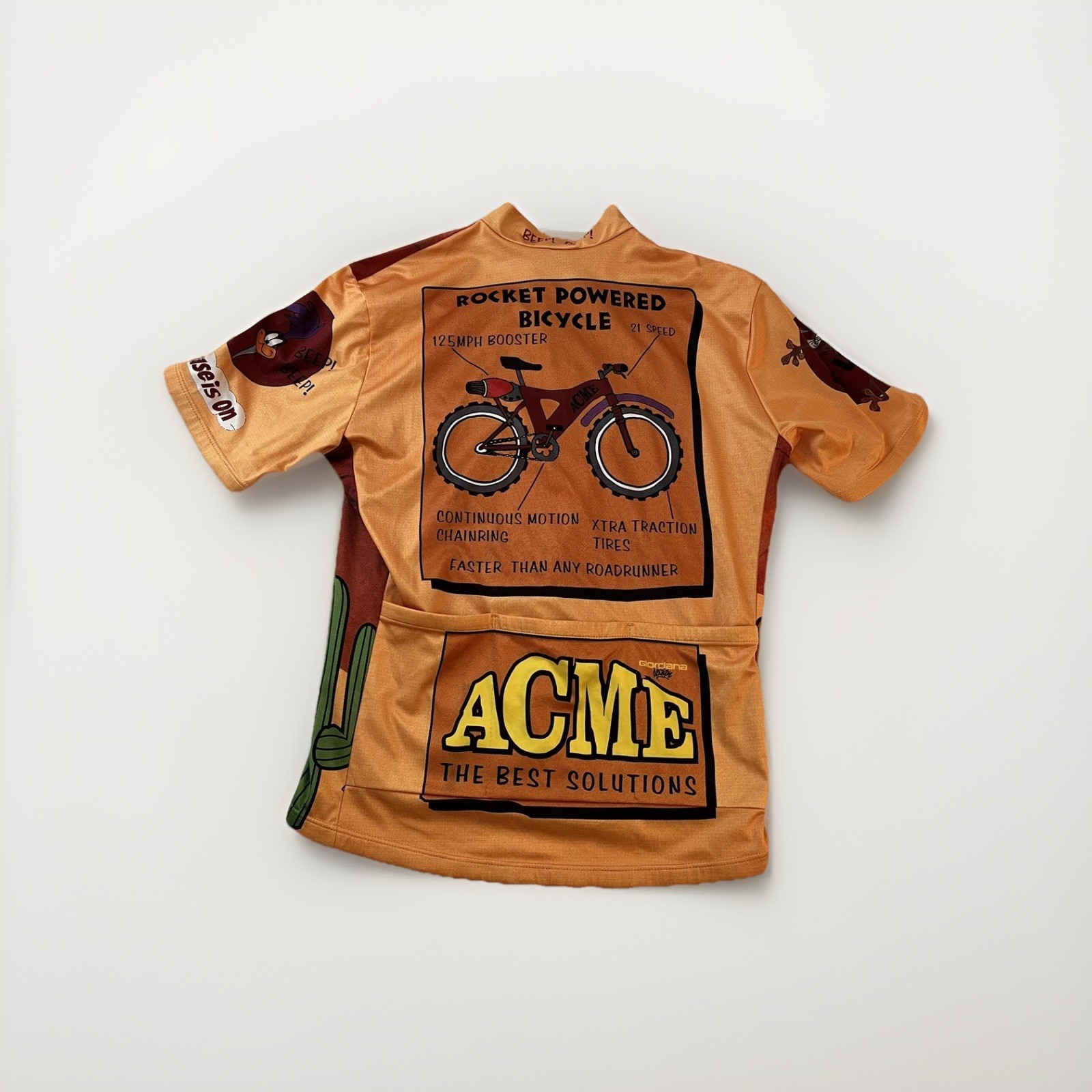Vintage Giordana Road Runner Cycling Jersey Mens Medium ACME Looney Tunes 90s gallery