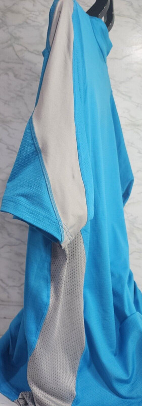 Antigua Desert Dry Golf 1/4 Zip Pullover w/Mesh Armpits Blue/Gray, Men's Size XL gallery