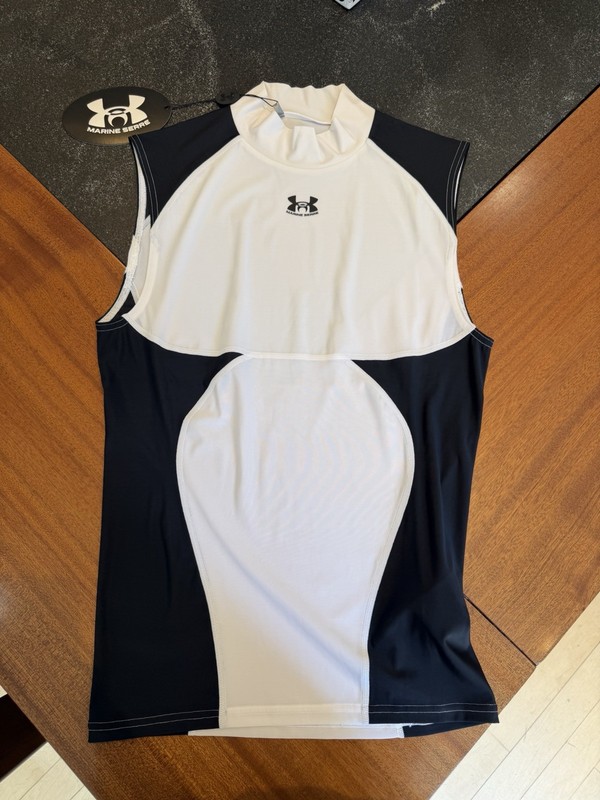 Men’s Under Armour X Marine Serre Sleeveless Mock Neck Heatgear Shirt gallery