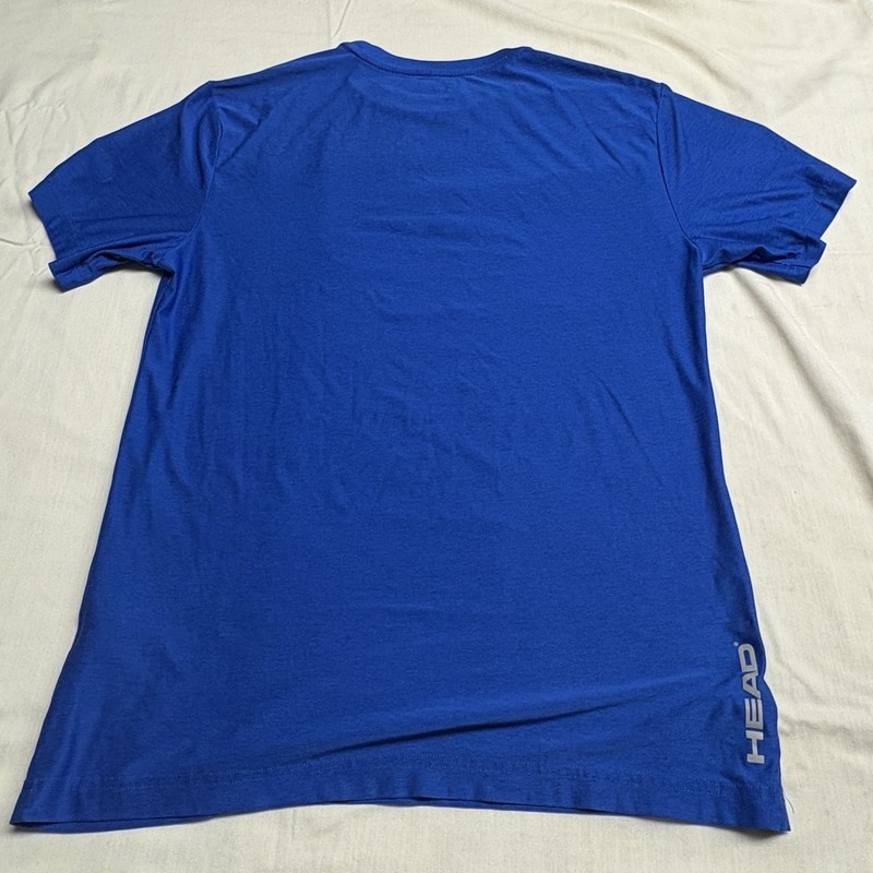HEAD Hypertek Men's V-Neck Stretch Polyester Active T-Shirt Blue Size S gallery