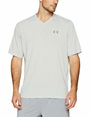 Under Armour NEW Mens Threadborne Striped VNeck Fashion Shirt Small