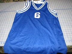*#6 new empire sporting goods vintage jersey 100% polyester size 42-44 USA blue