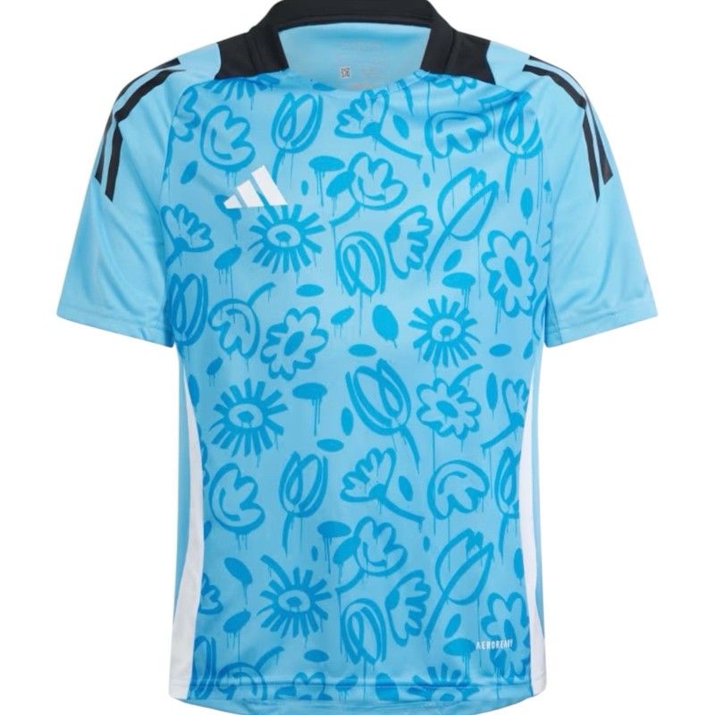 Adidas Tiro 24 Soccer Jersey Mens Sz-M Floral Blue IS2772 PB JSY NEW BLUE BLACK gallery