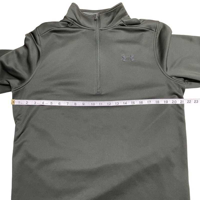 Under Armour 1/4 Zip Pullover Fleece Loose Fit Mens M Coldgear Marine OD Green gallery