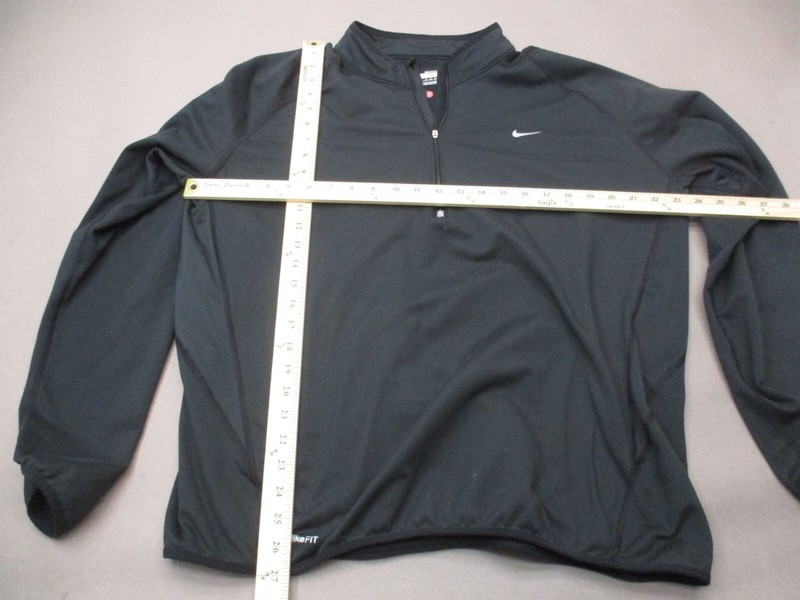 NIKE FIT DRY Size XL Mens BLK 1/2 Zip High Neck Stretch Athletic Pullover 028 gallery