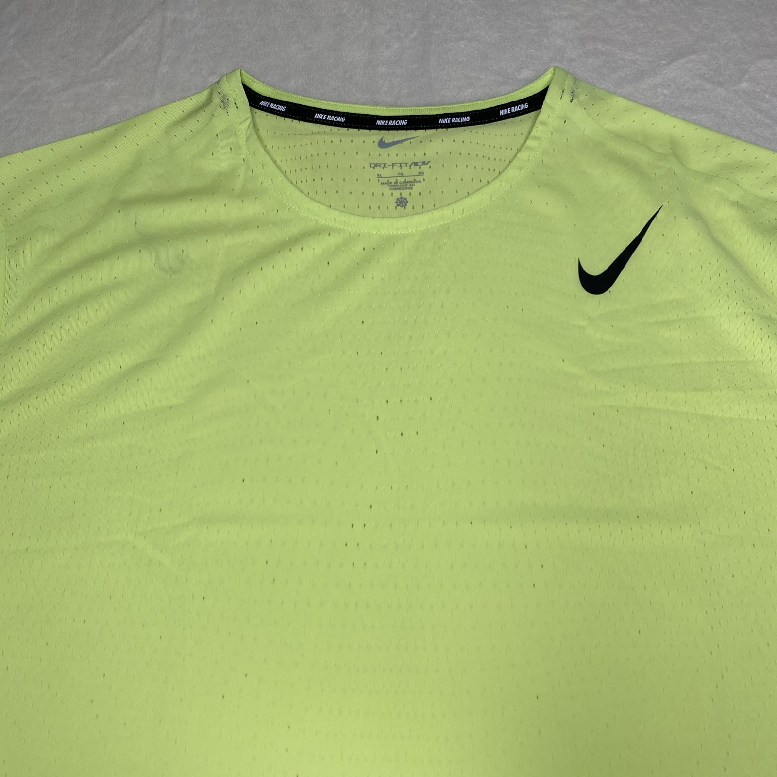 nike aeroswift men's dri-fit adv shirt XL Volt Green NWT HJ3377-736 Top Racing gallery