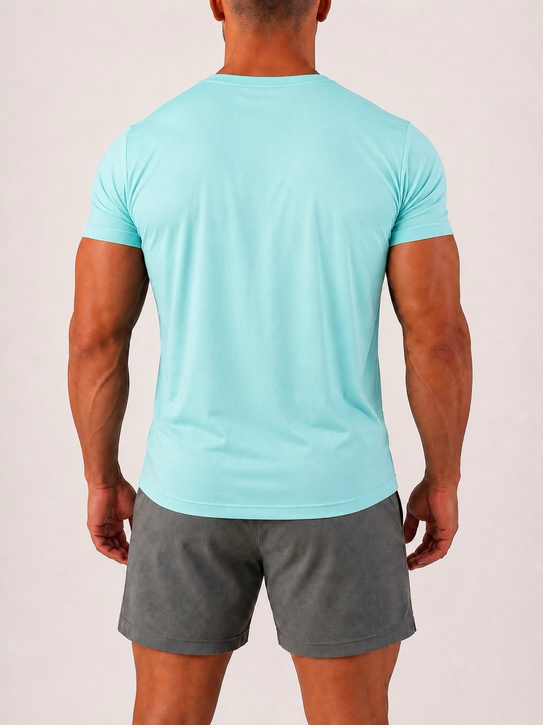 Active Health Labs Titan Elite Men's Blue Polyester Tee Moisture Wicking Crew gallery