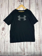 Under Armour T-Shirt Men’s Size 2XLarge Black Logo Short Sleeve Athletic