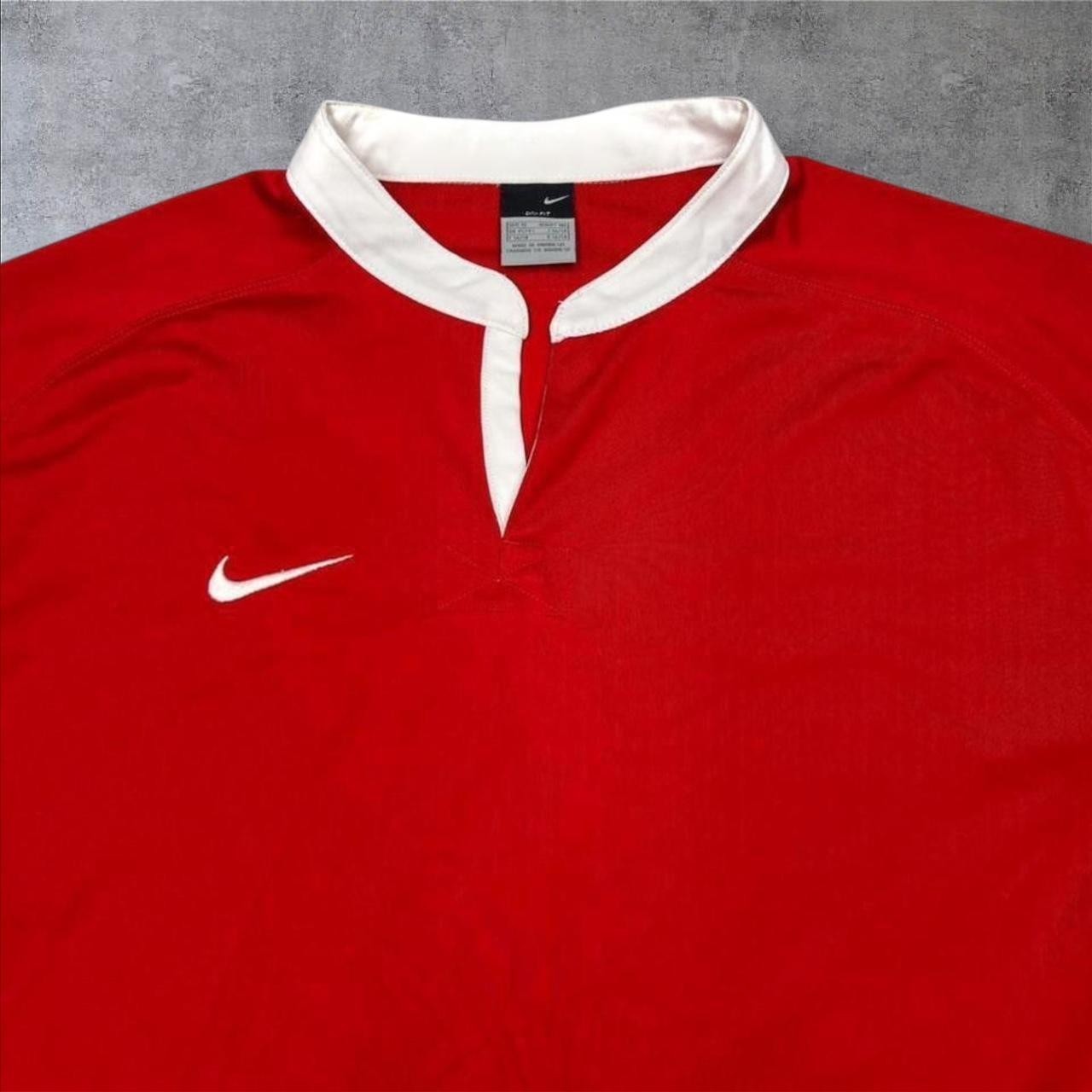 Nike Dri-Fit Embroidered Mini Swoosh Logo Polyester Sports Rugby Jersey Shirt XL gallery