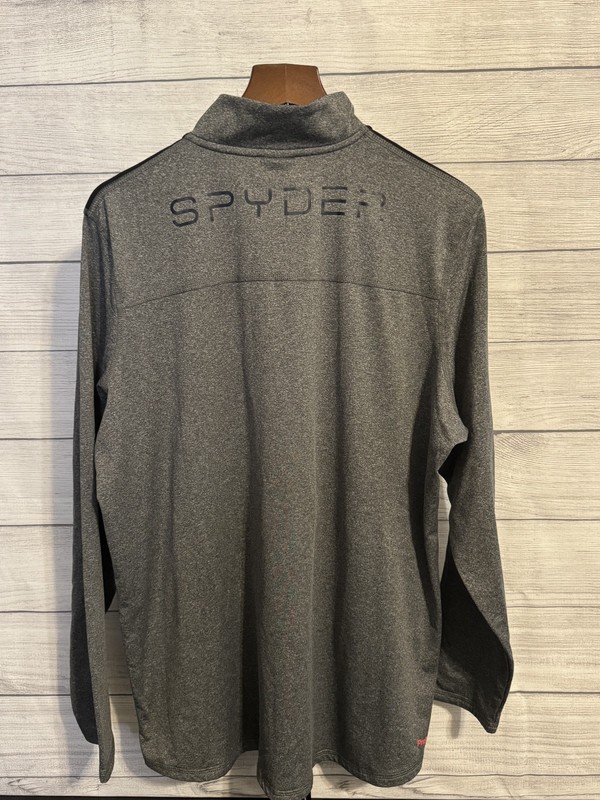 Spyder Active Men’s Quarter Zip Performance Pullover ProWB Gray Size L gallery