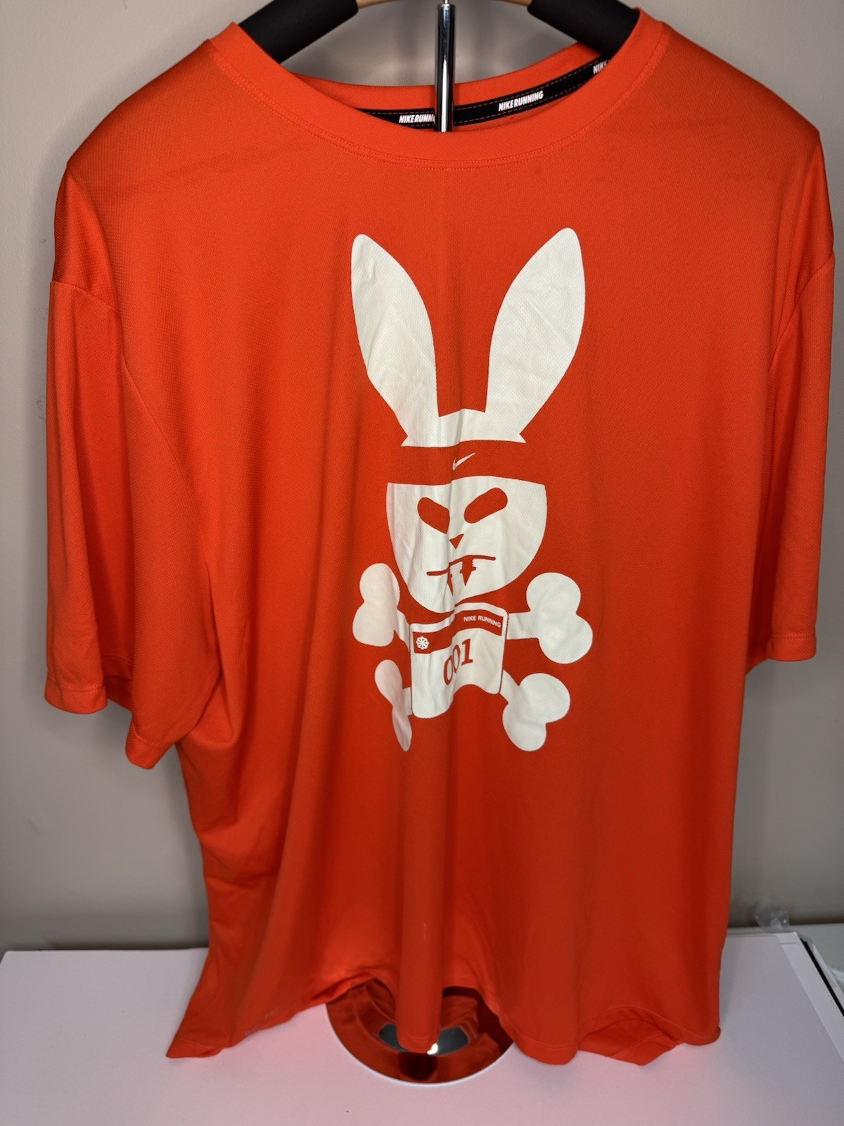 Nike Running Dri-FIT Danger Bad Bunny Angry 001 Men’s XL Neon Orange T Shirt gallery