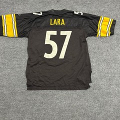 Reebok Jersey Mens Size L Black Super Bowl XLV Pittsburgh Steelers Lara 57 Nylon