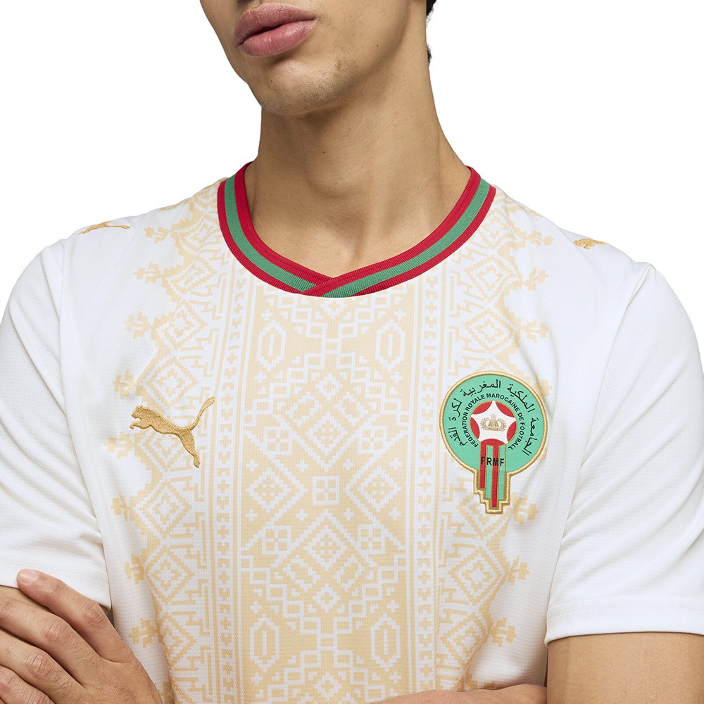 PUMA Morocco Away Crew Neck Short Sleeve Replica Jersey Mens White 78331802 gallery