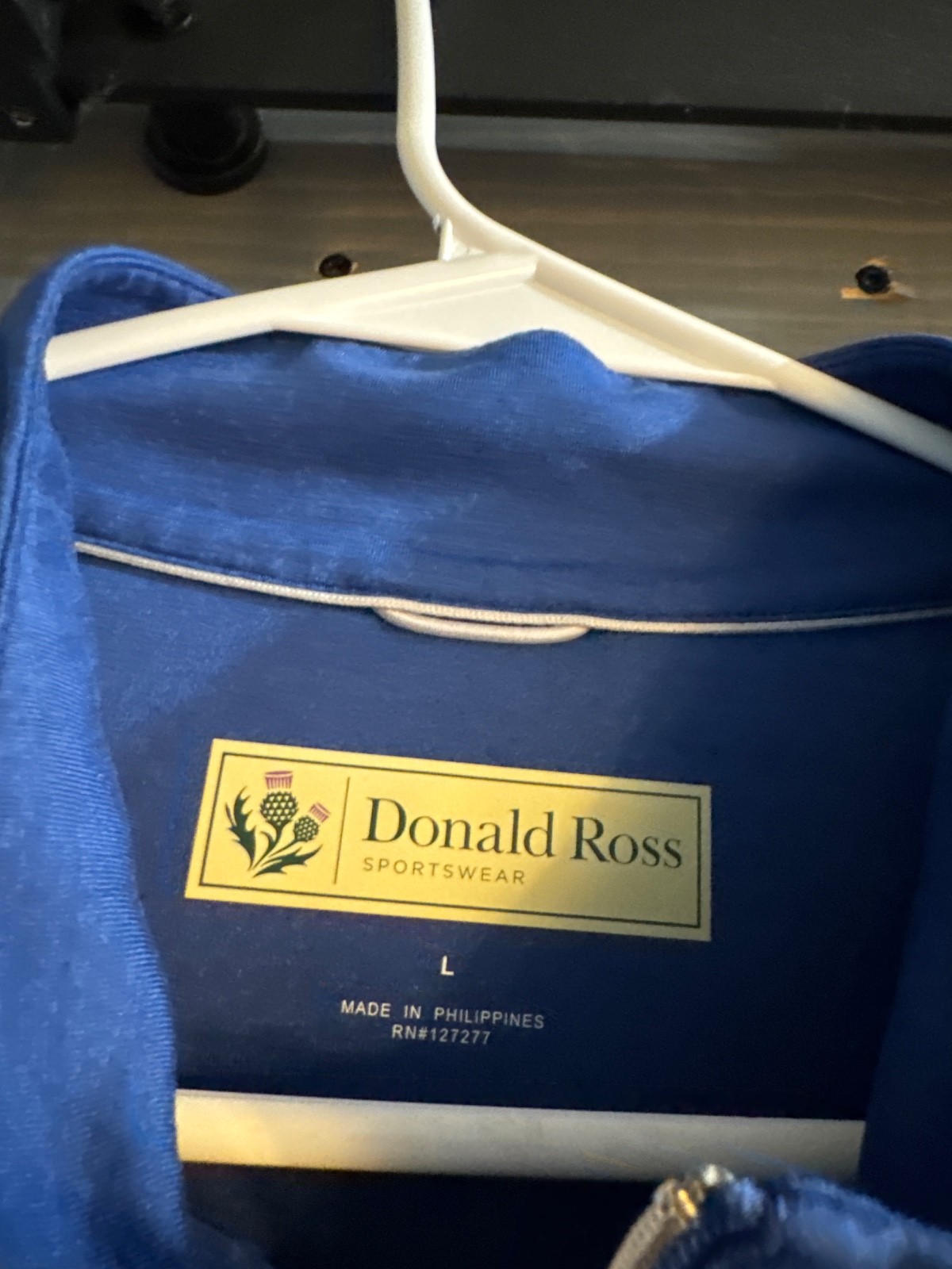 Men's Donald Ross Blue Half-Zip Pullover Large- Excellent Condition Golf gallery