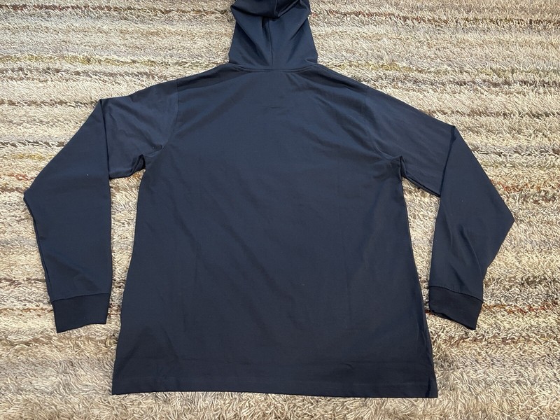 Denim & Flower Ricky Singh Santa Claus Mens Medium Navy Blue Hoodie Shirt LS $44 gallery