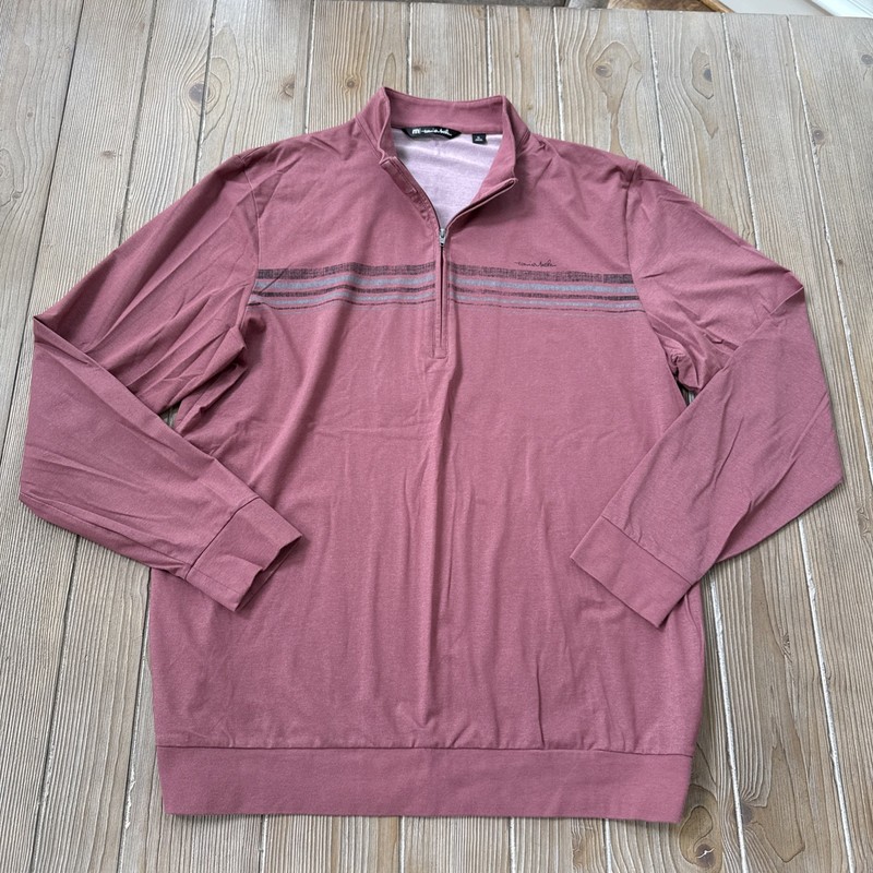 TravisMathew Pullover Mens XL Mauve 1/4 Zip Golf Performance Stretch Athletic gallery