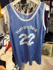 Vintage Don Alleson Athletic Nations Bank Basketball Jersey 22 Large Light Blue