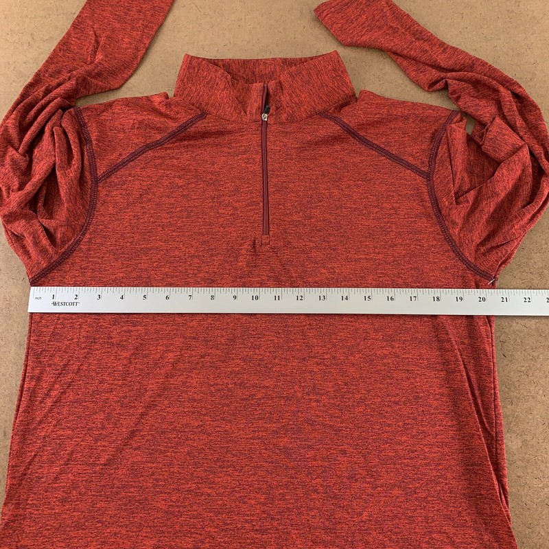A4 Men's Size Small Red Tonal Space-Dye Long Sleeve Quarter-Zip Pullover N4010 gallery