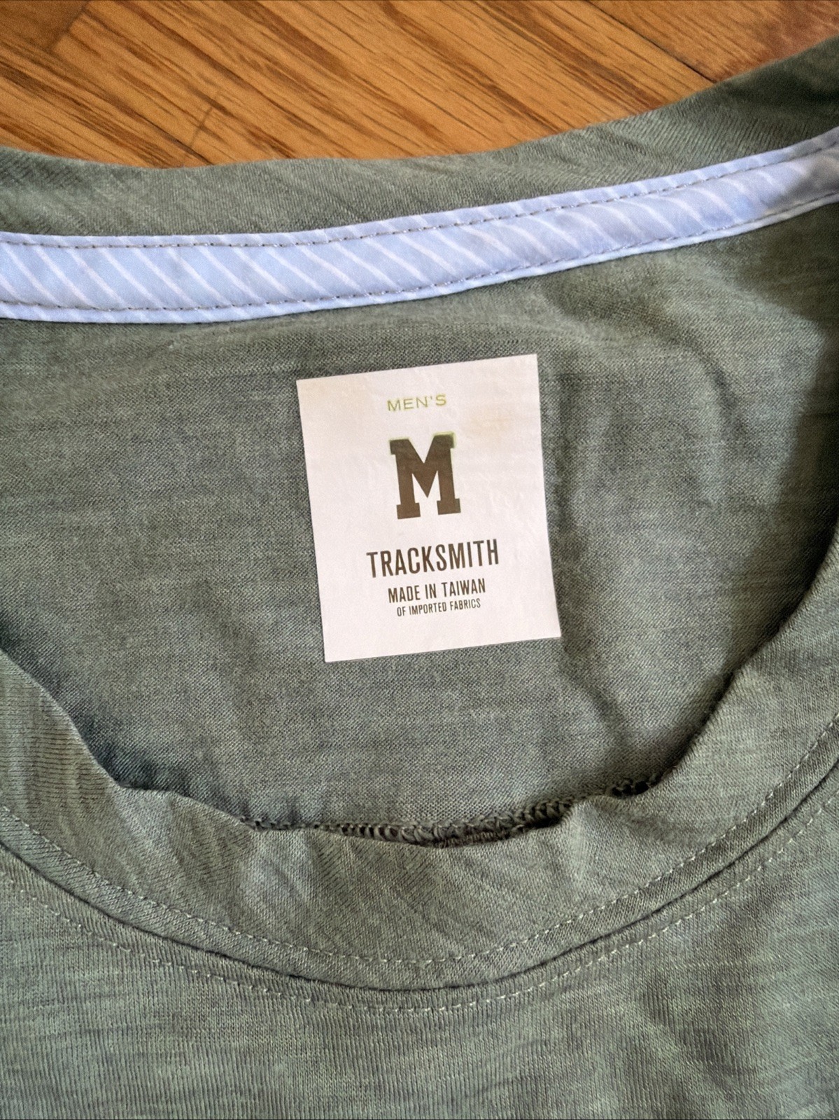 Tracksmith Men’s Long Sleeve Harrier Shirt Merino Wool Nylon Light Green Sage gallery