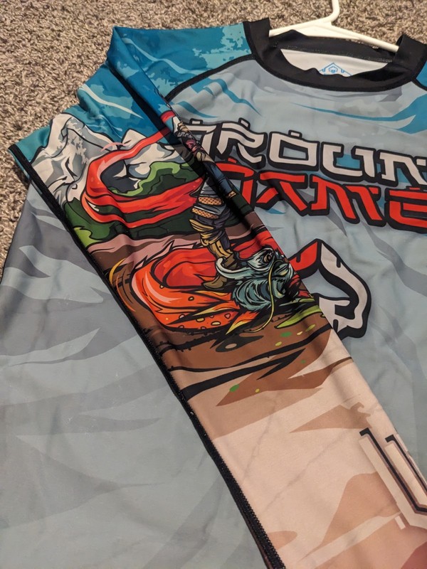 Ground Game Samurai Mens Rash Guard Medium bjj jiu jitsu m preowned gallery