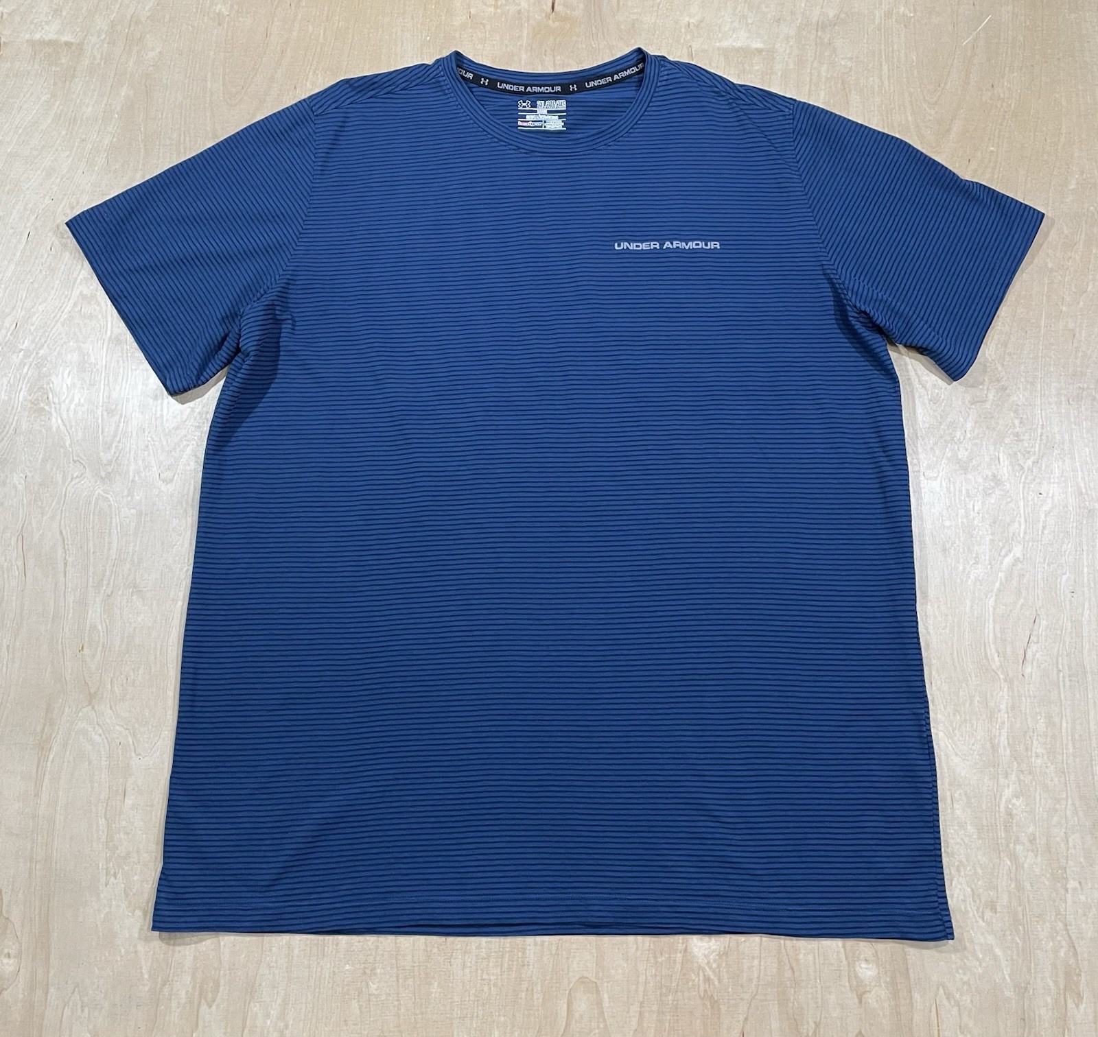 Under Armour Mens 2XL Workout T-Shirt Blue Crew Neck Gym Lightweight gallery