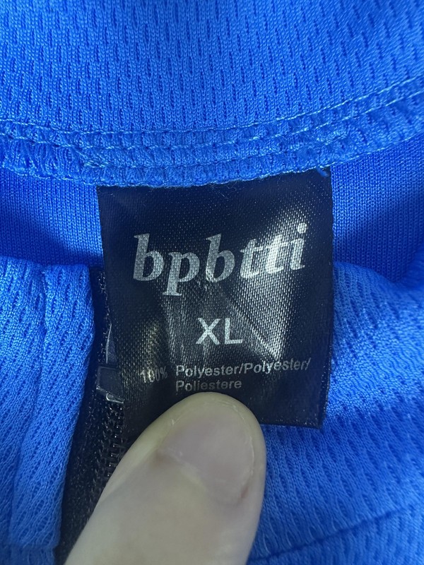 bpbtti Cycling Shirt Mens XL Blue Half Zip Short Sleeve Bike Jersey Pockets gallery