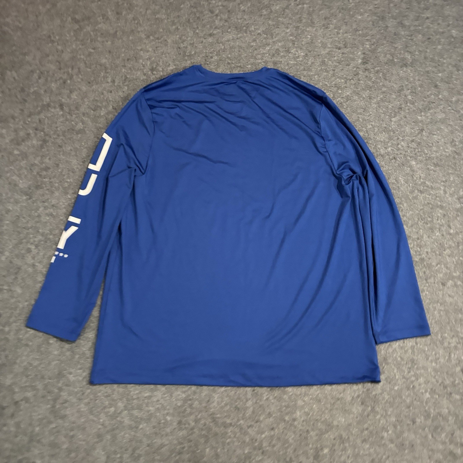 Hurley Athletic Shirt Men Size 2XL Blue Graphic Logo Spell out Long Sleeve gallery