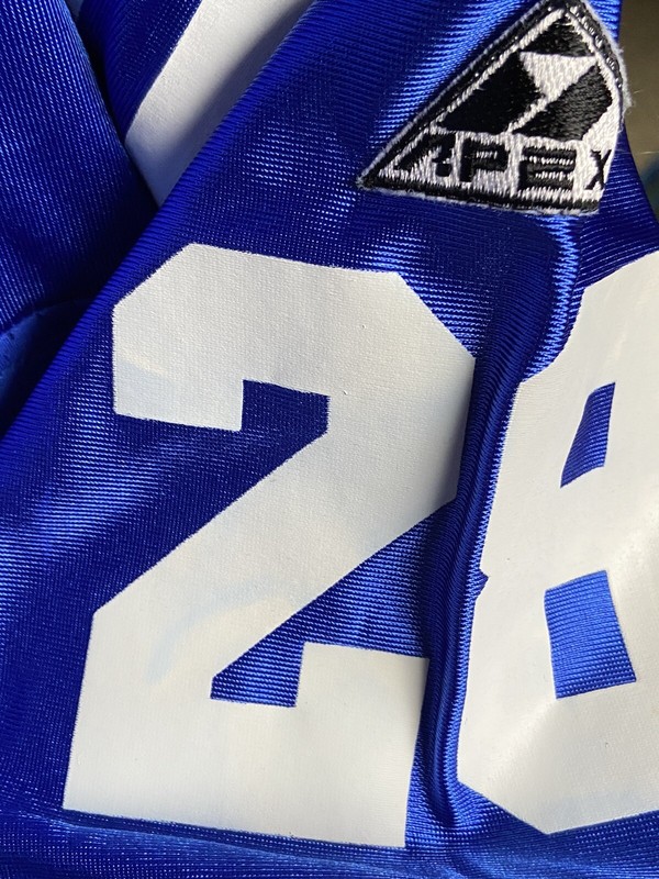 Marshall Faulk #28 Indianapolis Colts Vintage Apex One NFL Jersey 23A X 31L M/L gallery