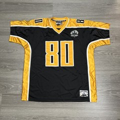 Steve & Barry’s Jersey XL Athletic Dept City Wide #80 Football Black Gold V-Neck