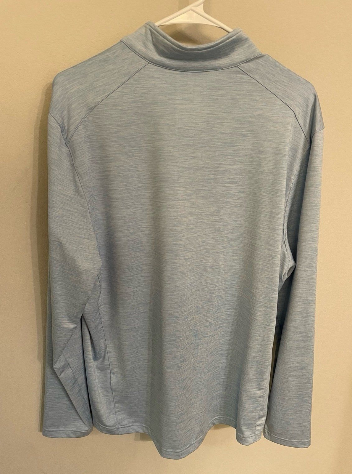 Light Blue Graham Luxe Men’s Quarter Zip Pullover Shirt, Size Adult Large gallery
