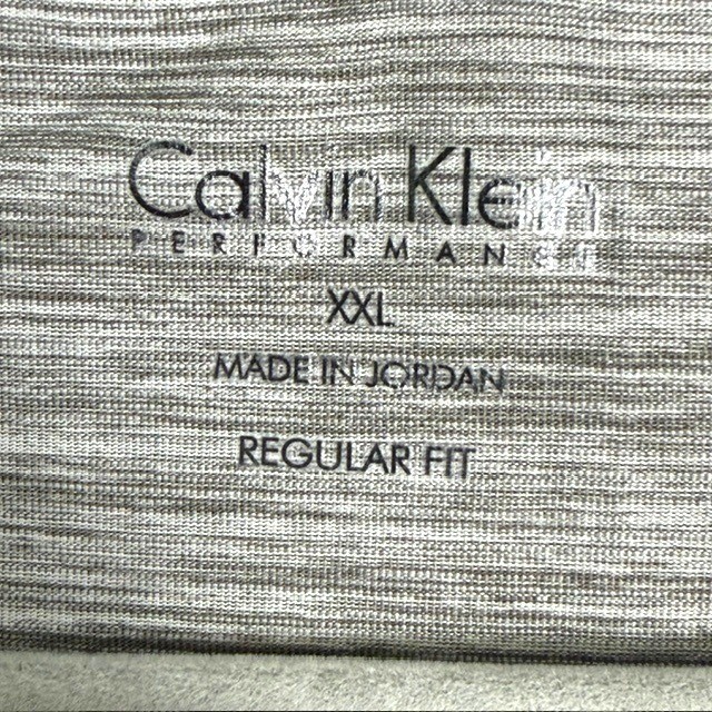 Calvin Klein Performance Mens XXL Gray Space Dye Short Sleeve Athletic T-Shirt gallery