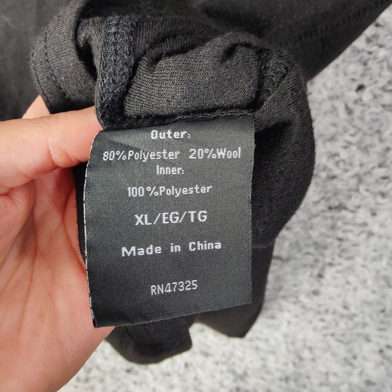Omni-Wool Black Performance Base Layer Thermal Long Sleeve Shirt Mens XL Granola gallery