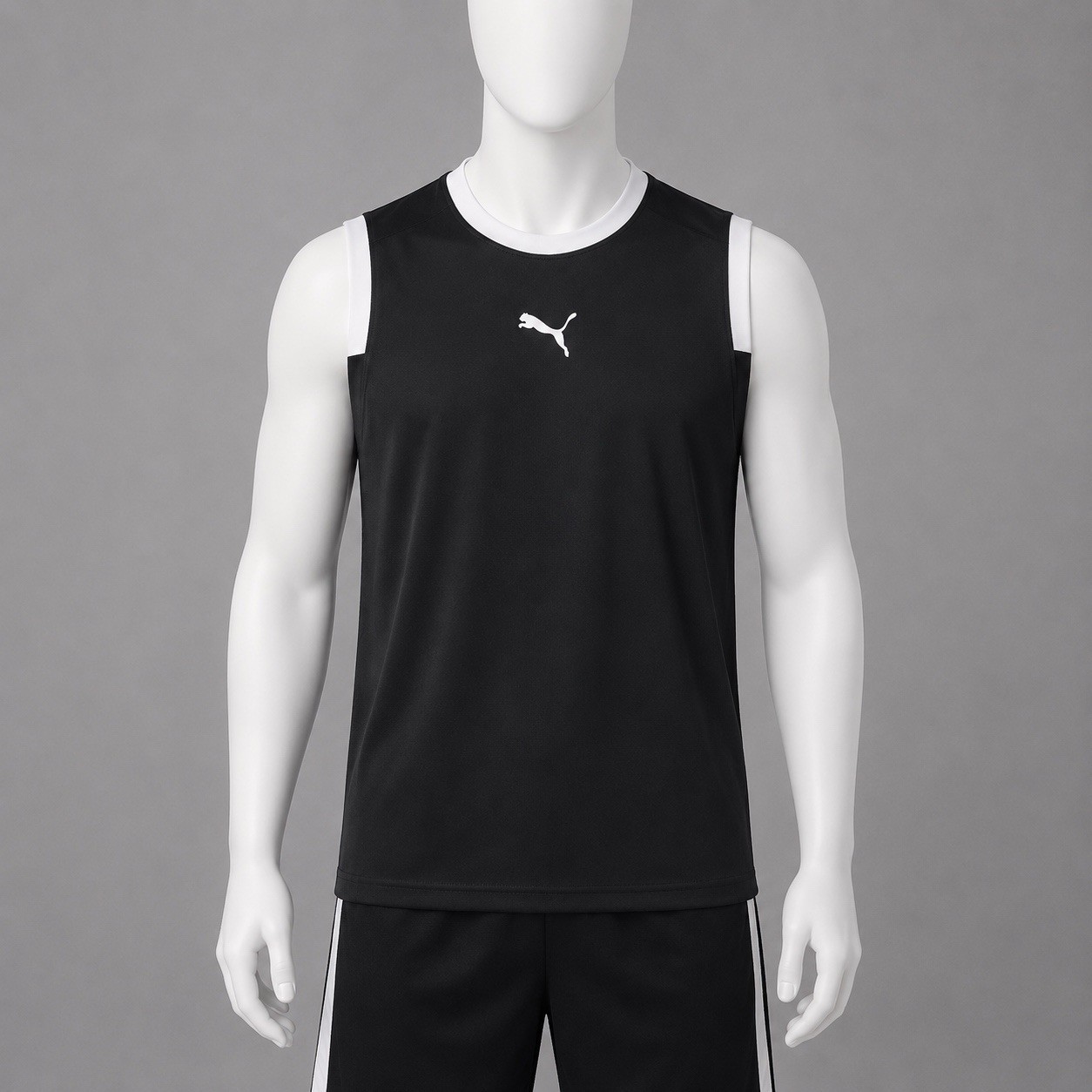 Puma Men's M RTG Sleeveless Mesh Tee Black White dryCELL Training Tank Top NWT gallery