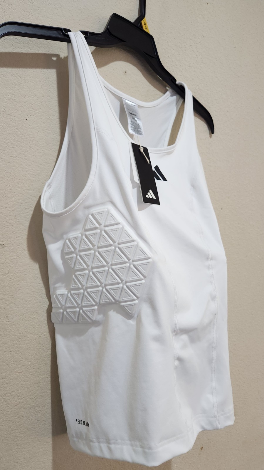 Adidas Padded Tank Top Men’s White Compression Sports Training Shirt L ST IM3593 gallery