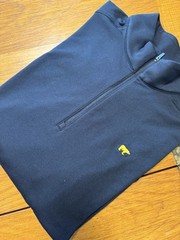 Jack Nicklaus Men’s 1/4 Zip Mock Neck Pullover Black Large Stretch
