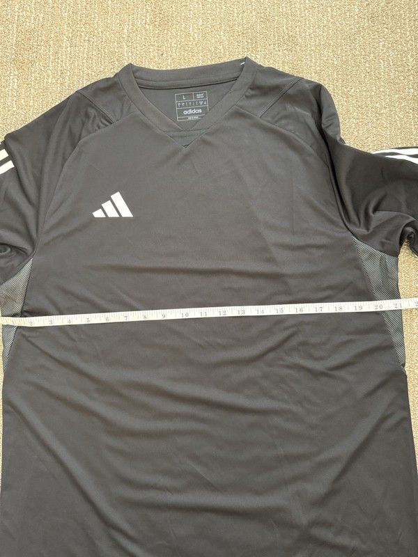adidas Mens TIRO23 C JSY Black V-Neck Short Sleeve Slim Fit Size L gallery