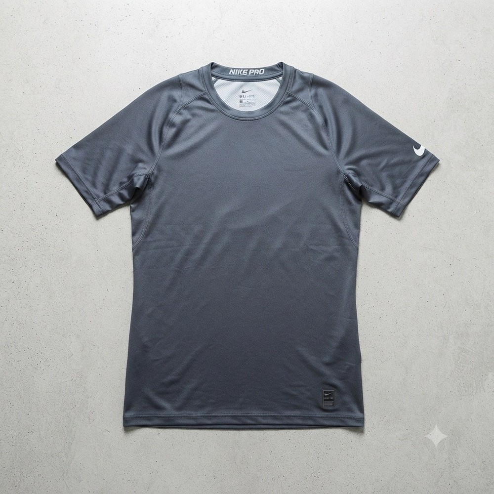 Men’s Nike Pro Dri-FIT Short Sleeve Compression Shirt Size Large Charcoal Gray