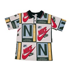 Vintage Nike Polo Shirt Mens M “JUST DO IT ” All Over Print