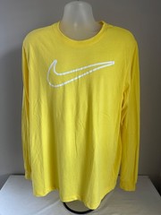 Nike Team Legend L/S Performance Tee Yellow Size XL,XL
