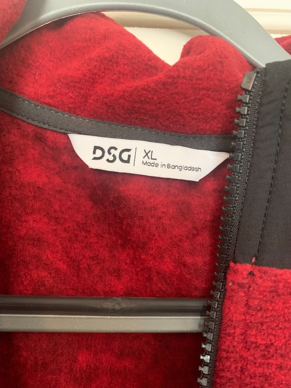DSG Polar Fleece Half Pullover Zip Red/Black Soft Hoodie Size XL NWT gallery
