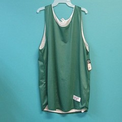Intensity Moisture Wicking Mesh Dark Green White Men’s Basketball Jersey Tank XL
