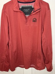Vineyard Vines Jim Nantz 1/4 Zip Lightweight Pullover Mock Neck Coral Men’s L
