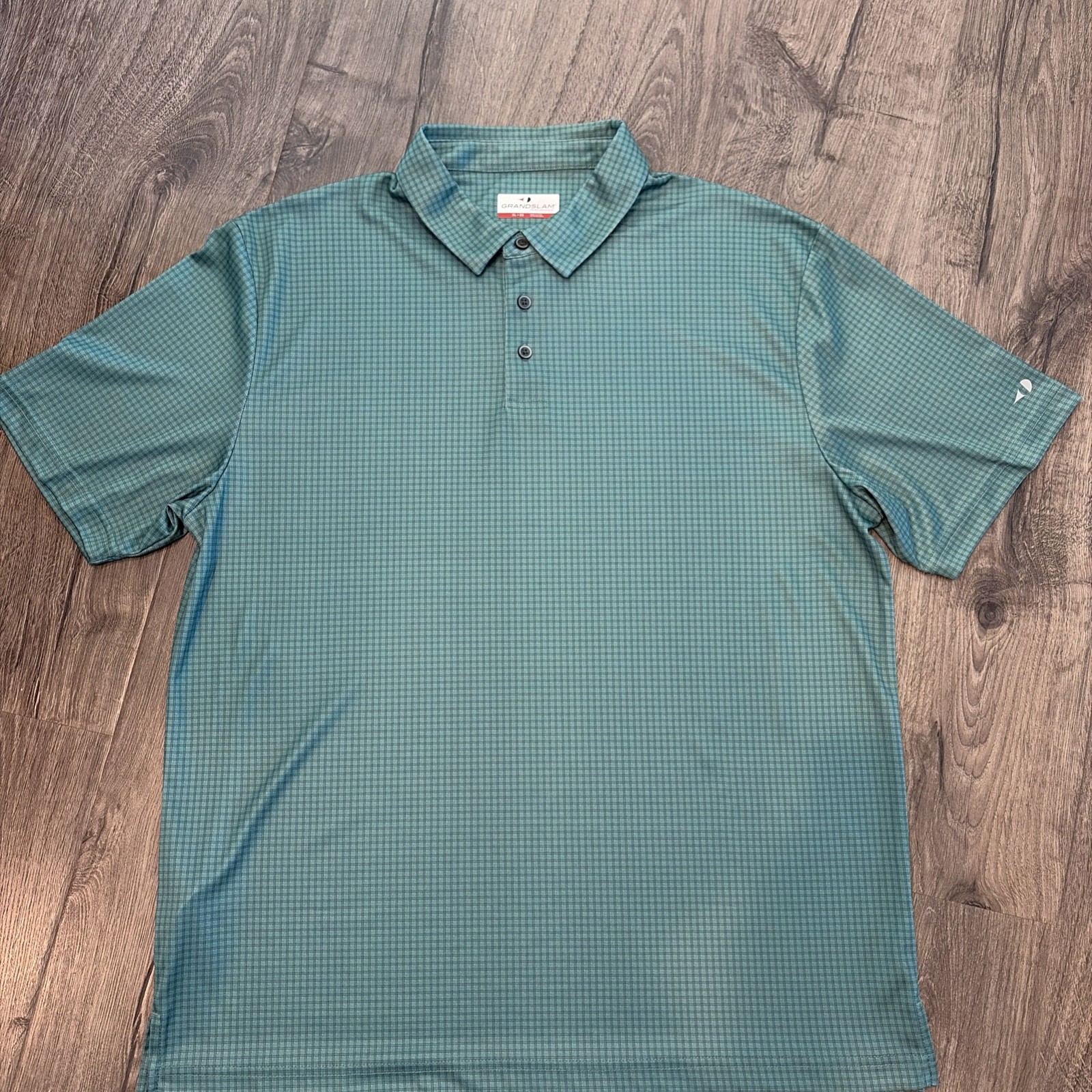 Grand Slam Performance Golf Short Sleeve Polo Shirt Green Mens XL gallery
